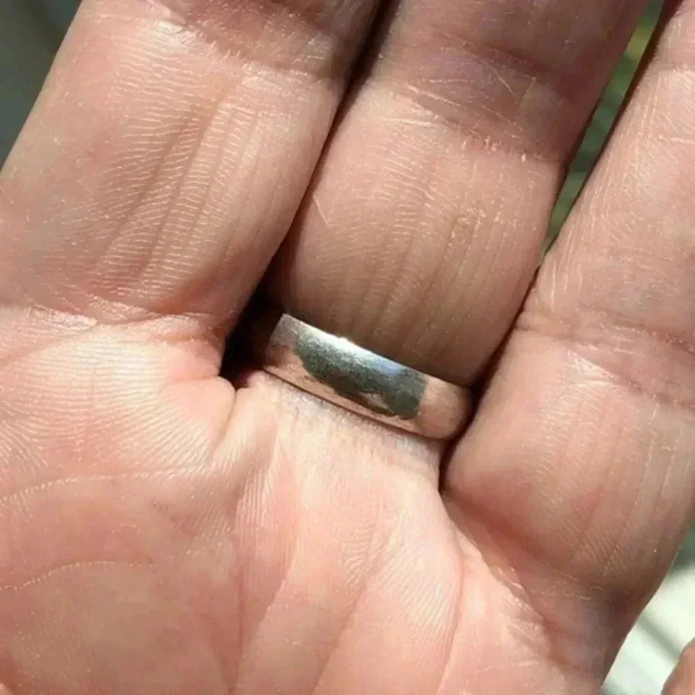 SIZE 7.5 Abalone Oval 925 Sterling Silver Ring NWT